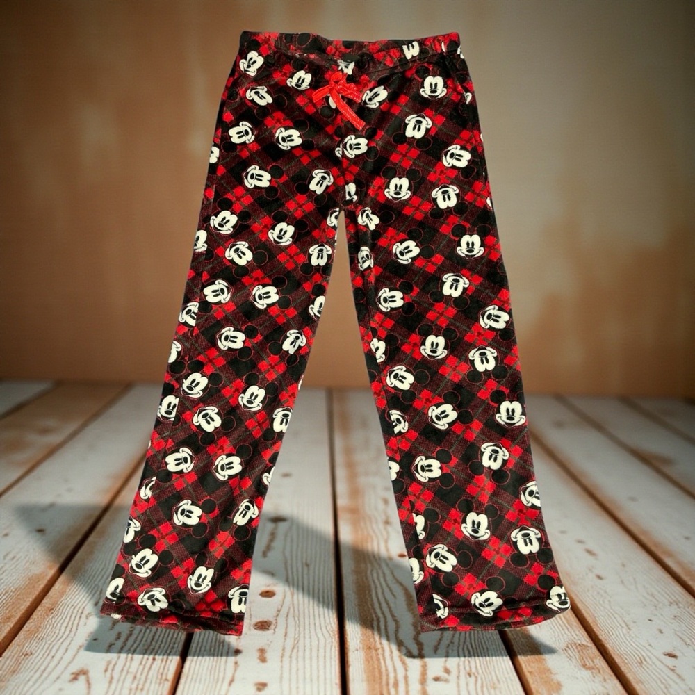 Disney Mickey Mouse Plaid Pajama Pants - Red and Black
